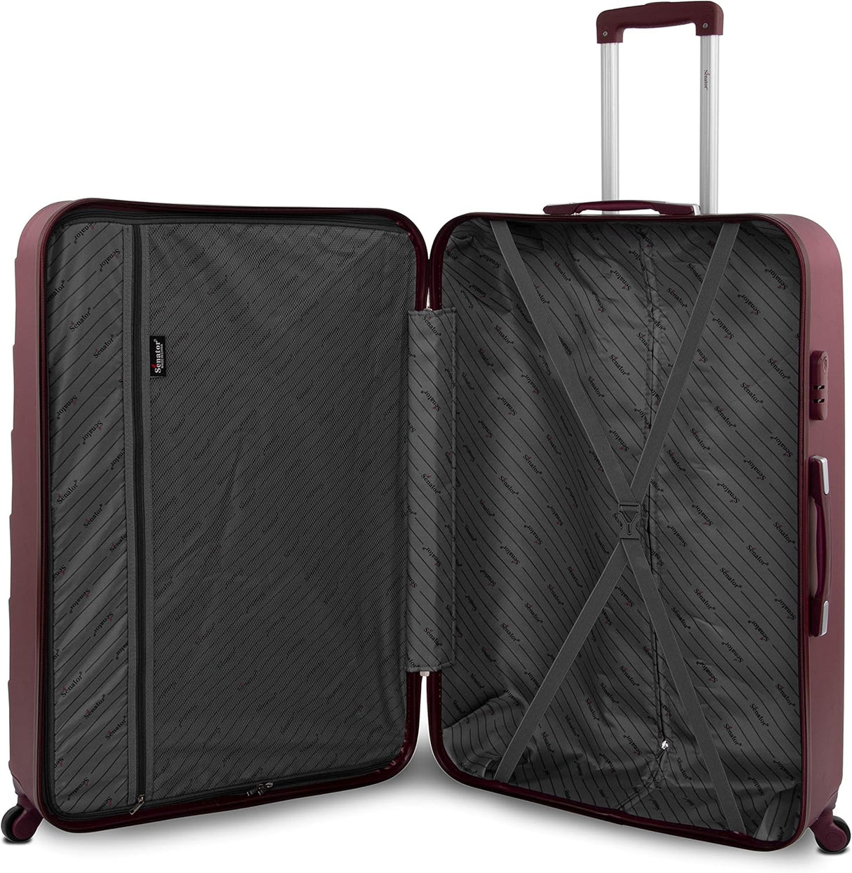 Senator A207 20 - Inch Lightweight ABS Hard Shell Check - In Luggage with 4 Spinner Wheels – Burgundy - Al Kabayel Discount CentreSenator A207 20 - Inch Lightweight ABS Hard Shell Check - In Luggage with 4 Spinner Wheels – BurgundyCabin LuggageSENATORAl Kabayel Discount Centre