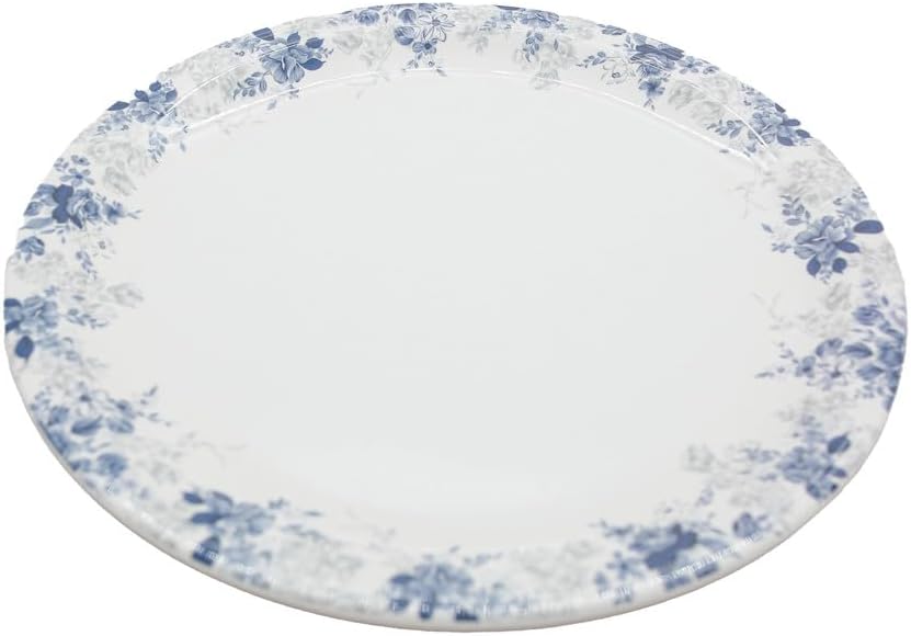 Servewell Melamine Round Dinner Serving Plate - 28CM - White&Blue - Al Kabayel Discount CentreServewell Melamine Round Dinner Serving Plate - 28CM - White&BluePlatesSERVEWELLAl Kabayel Discount Centre