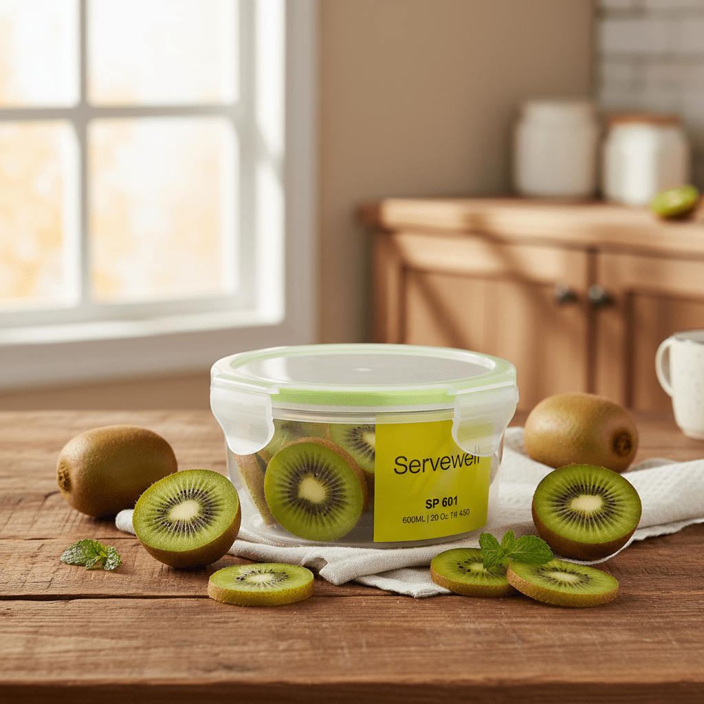 Servewell Plastic Round Food Container With Lid 600ml - Green&White - Al Kabayel Discount CentreServewell Plastic Round Food Container With Lid 600ml - Green&WhiteFood ContainersSERVEWELLAl Kabayel Discount Centre