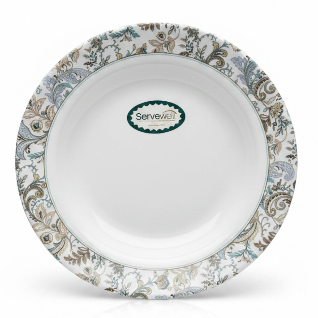 Servewell Round White Melamine Soup Plate with Floral Design | 23 cm - Al Kabayel Discount CentreServewell Round White Melamine Soup Plate with Floral Design | 23 cmPlatesSERVEWEREAl Kabayel Discount Centre