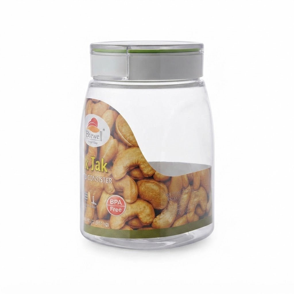 Servewell Tik-Tak Airtight Canister 1.1L - BPA-Free Flip-Lock Storage Jar - Al Kabayel Discount CentreServewell Tik-Tak Airtight Canister 1.1L - BPA-Free Flip-Lock Storage JarJars & Food SaversSERVEWELLAl Kabayel Discount Centre