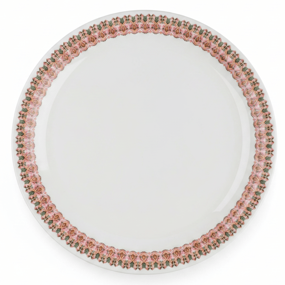 Servewell White Melamine Dinner Plate 28cm | Elegant Floral Border Design - Al Kabayel Discount CentreServewell White Melamine Dinner Plate 28cm | Elegant Floral Border DesignPlatesSERVEWELLAl Kabayel Discount Centre