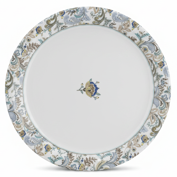 Servewere Elegant White with Floral Design Round Melamine Dinner Plate 28 cm Large Dinner Plate for Family Meals - Al Kabayel Discount CentreServewere Elegant White with Floral Design Round Melamine Dinner Plate 28 cm Large Dinner Plate for Family MealsPlatesSERVEWEREAl Kabayel Discount Centre