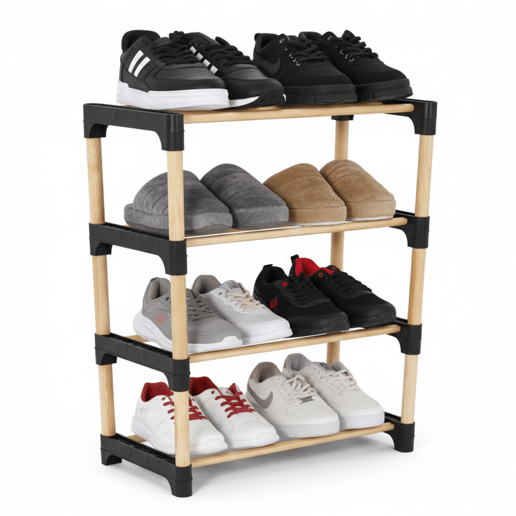 Sewood 4 - Tier Bamboo Shoe Rack Organizer | 66.5 × 27.5 × 51 cm - Al Kabayel Discount CentreSewood 4 - Tier Bamboo Shoe Rack Organizer | 66.5 × 27.5 × 51 cmHome Décor AccentsSEWOODAl Kabayel Discount Centre
