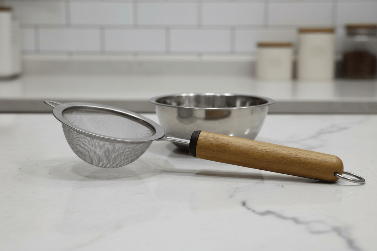 Shengya Premium Stainless Steel Tea Strainer with Natural Wooden Handle – Extra - Large Fine Mesh Filter for Loose Leaf Tea (25×9 cm) - Al Kabayel Discount CentreShengya Premium Stainless Steel Tea Strainer with Natural Wooden Handle – Extra - Large Fine Mesh Filter for Loose Leaf Tea (25×9 cm)Kitchen Utensils & GadgetsSHENGYAAl Kabayel Discount Centre