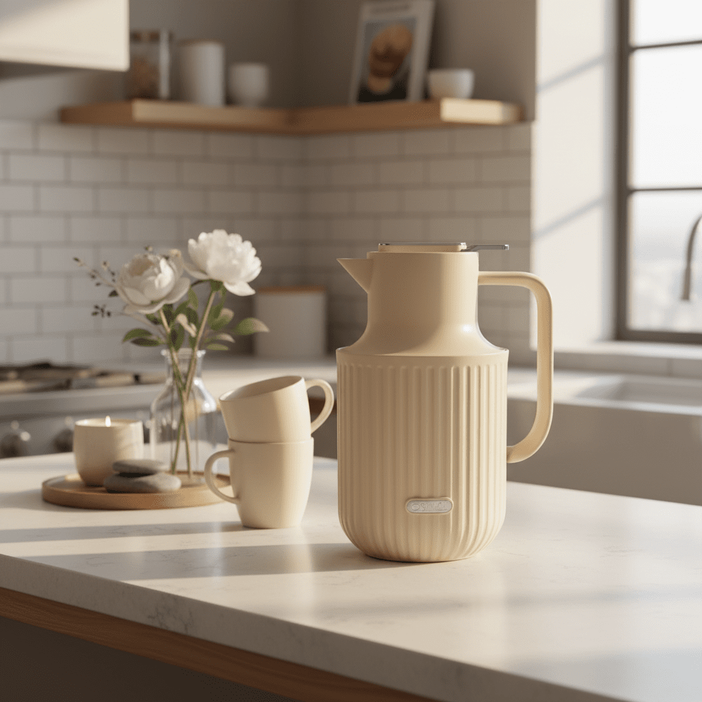 Shimizu Premium Insulated Vacuum Flask, 1.5 Liter, Light Beige Color - Al Kabayel Discount CentreShimizu Premium Insulated Vacuum Flask, 1.5 Liter, Light Beige ColorThermosSHIMIZUAl Kabayel Discount Centre