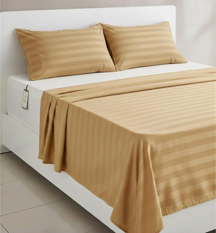 Silvana Cream Cotton Flat Bedsheet 250x275cm with 2 Elegant Pillowcases - Al Kabayel Discount CentreSilvana Cream Cotton Flat Bedsheet 250x275cm with 2 Elegant PillowcasesBeddingSILVANAAl Kabayel Discount Centre