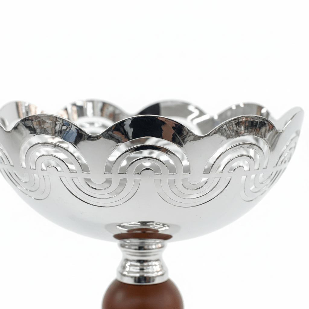 Silver & Brown Metal Footed Candy Bowl - 22×15cm - Al Kabayel Discount CentreSilver & Brown Metal Footed Candy Bowl - 22×15cmBowlsAKDCAl Kabayel Discount Centre