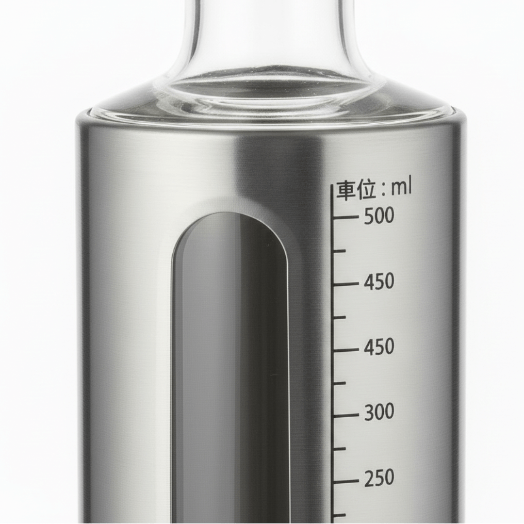 Silver Glass Cruet Bottle with Measurement Scale — 500ml - Al Kabayel Discount CentreSilver Glass Cruet Bottle with Measurement Scale — 500mlKitchen Utensils & GadgetsAKDCAl Kabayel Discount Centre