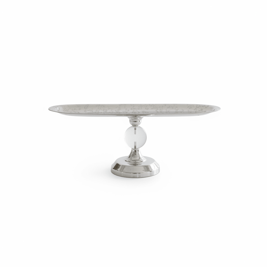Silver Metal Footed Candy Tray – 30cm - Al Kabayel Discount CentreSilver Metal Footed Candy Tray – 30cmServing TraysAKDCAl Kabayel Discount Centre