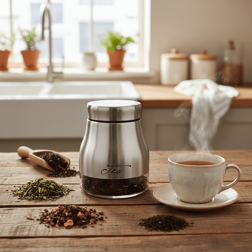 Silver Stainless Steel & Glass Storage Canister — 750ml - Al Kabayel Discount CentreSilver Stainless Steel & Glass Storage Canister — 750mlJars & Food SaversAKDCAl Kabayel Discount Centre
