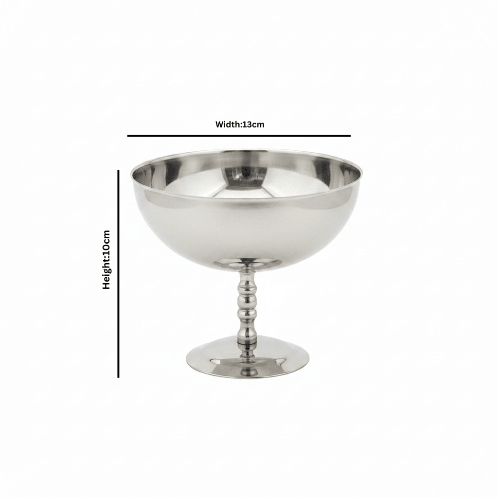 Silver Stainless Steel Ice Cream Bowl - 13×10 cm - Al Kabayel Discount CentreSilver Stainless Steel Ice Cream Bowl - 13×10 cmBowlsAKDCAl Kabayel Discount Centre