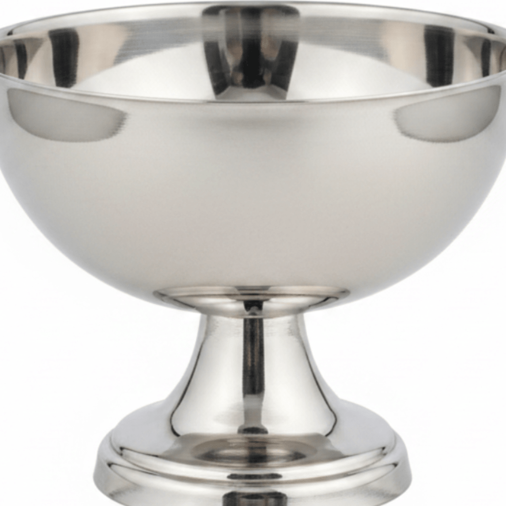Silver Stainless Steel Ice Cream Bowl with Pedestal Base - 8×9 cm - Al Kabayel Discount CentreSilver Stainless Steel Ice Cream Bowl with Pedestal Base - 8×9 cmBowlsAKDCAl Kabayel Discount Centre