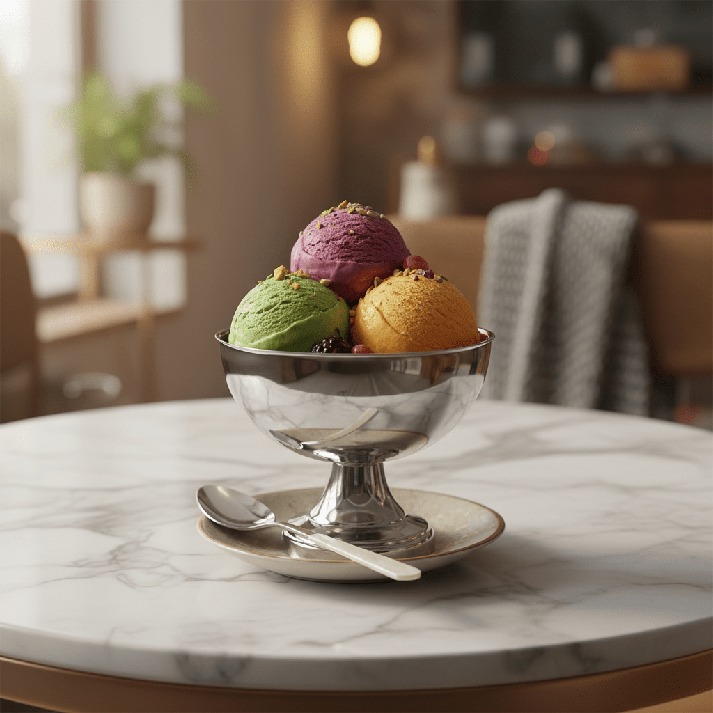 Silver Stainless Steel Ice Cream Bowl with Pedestal Base - 8×9 cm - Al Kabayel Discount CentreSilver Stainless Steel Ice Cream Bowl with Pedestal Base - 8×9 cmBowlsAKDCAl Kabayel Discount Centre