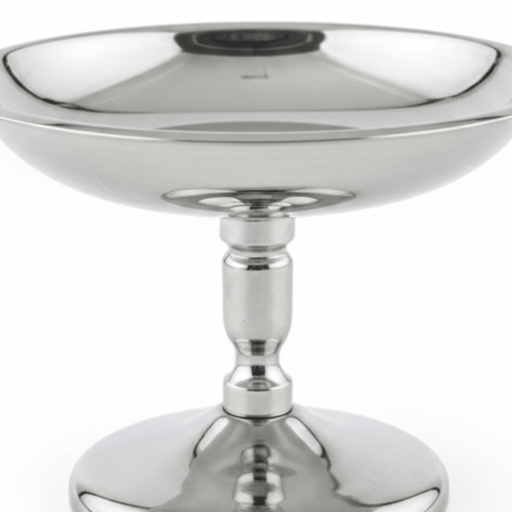 Silver Stainless Steel Pudding Cup with Pedestal Stand - 10×8 cm - Al Kabayel Discount CentreSilver Stainless Steel Pudding Cup with Pedestal Stand - 10×8 cmBowlsAKDCAl Kabayel Discount Centre