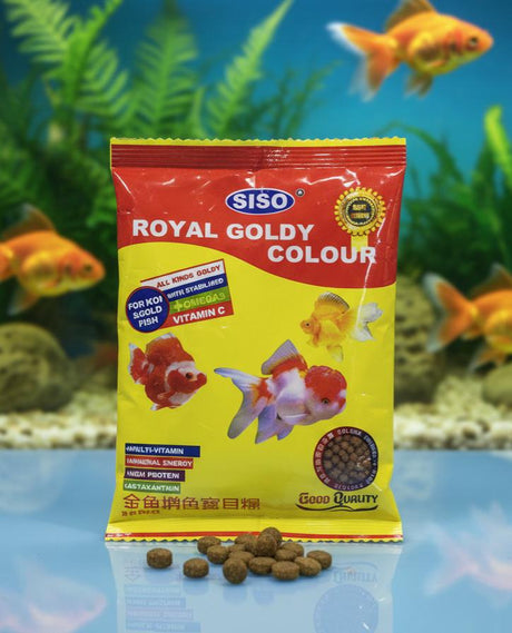 Siso Royal Goldy Colour Fish Food, For Koi & Gold Fish, 20G - Al Kabayel Discount CentreSiso Royal Goldy Colour Fish Food, For Koi & Gold Fish, 20GPet SuppliesSISOAl Kabayel Discount Centre