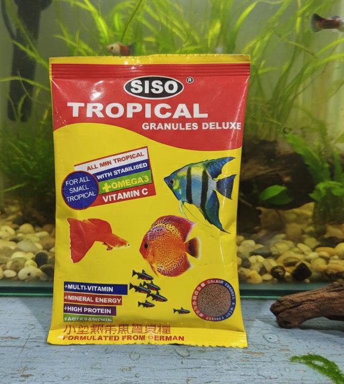 Siso Tropical Granules Deluxe Fish Food - 20g - Al Kabayel Discount CentreSiso Tropical Granules Deluxe Fish Food - 20gPet SuppliesSISOAl Kabayel Discount Centre