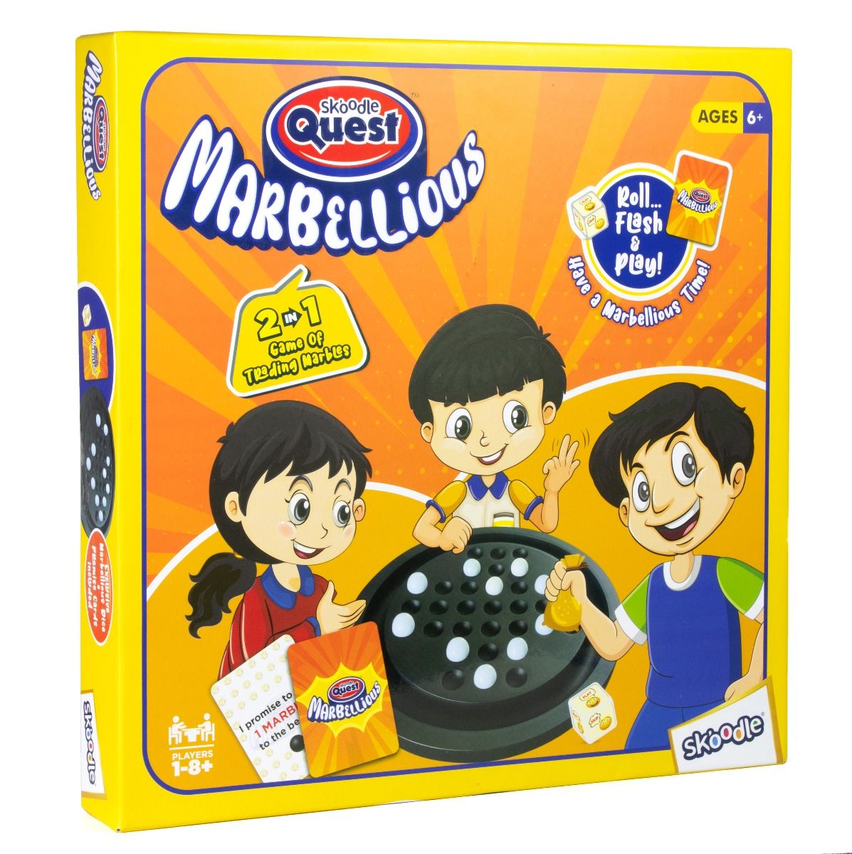 Skoodle 2 - in - 1 Trading Marbles Game. Roll - Flash - Play - Al Kabayel Discount CentreSkoodle 2 - in - 1 Trading Marbles Game. Roll - Flash - PlayBoard GamesSKOODLEAl Kabayel Discount Centre
