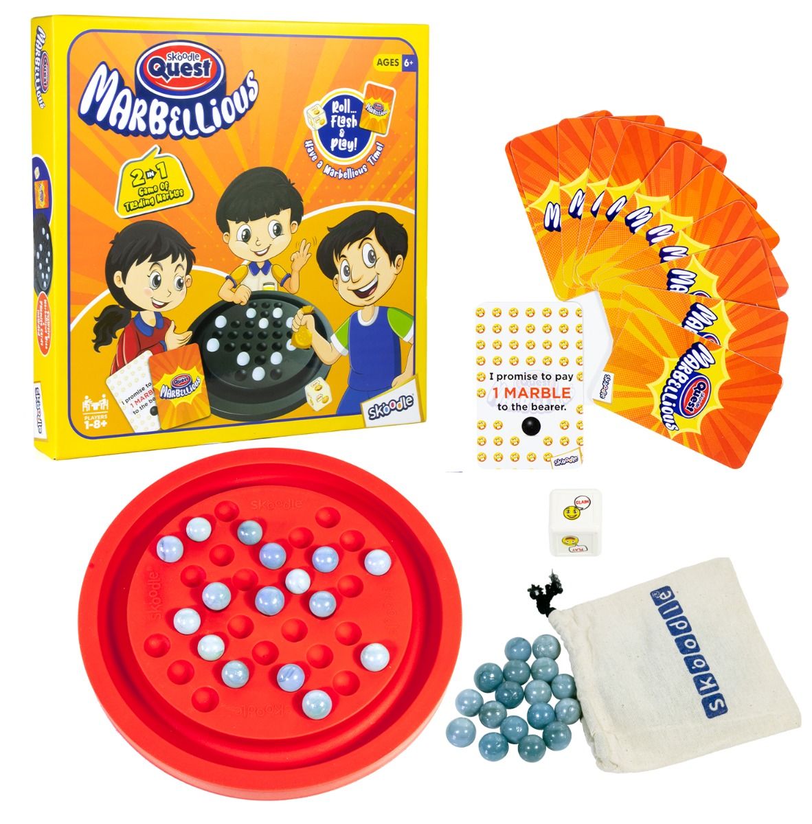 Skoodle 2 - in - 1 Trading Marbles Game. Roll - Flash - Play - Al Kabayel Discount CentreSkoodle 2 - in - 1 Trading Marbles Game. Roll - Flash - PlayBoard GamesSKOODLEAl Kabayel Discount Centre