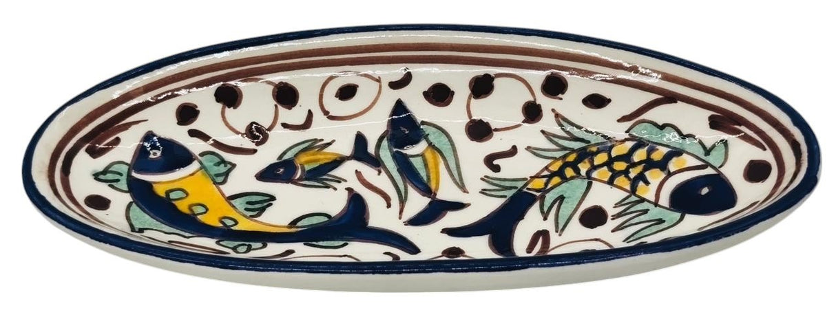 SLAMA Oval Ceramic Plate 20cm, Multicolour Fish Design - Al Kabayel Discount CentreSLAMA Oval Ceramic Plate 20cm, Multicolour Fish DesignPlatesSLAMAAl Kabayel Discount Centre