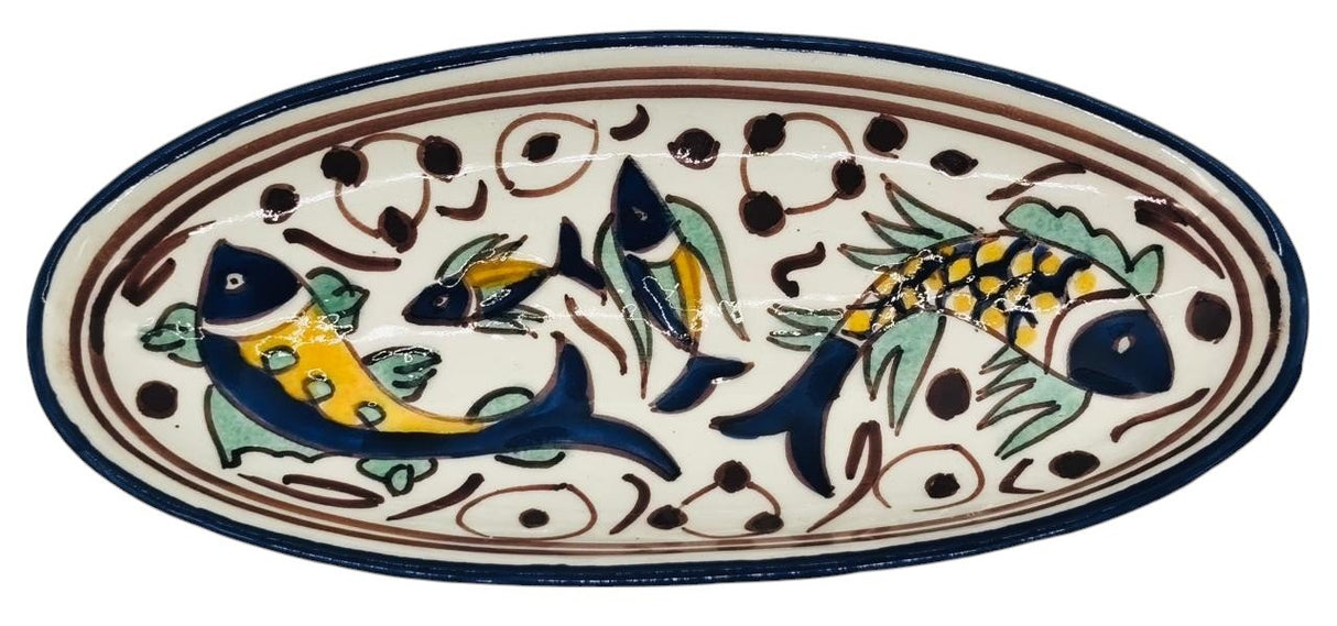 SLAMA Oval Ceramic Plate 20cm, Multicolour Fish Design - Al Kabayel Discount CentreSLAMA Oval Ceramic Plate 20cm, Multicolour Fish DesignPlatesSLAMAAl Kabayel Discount Centre