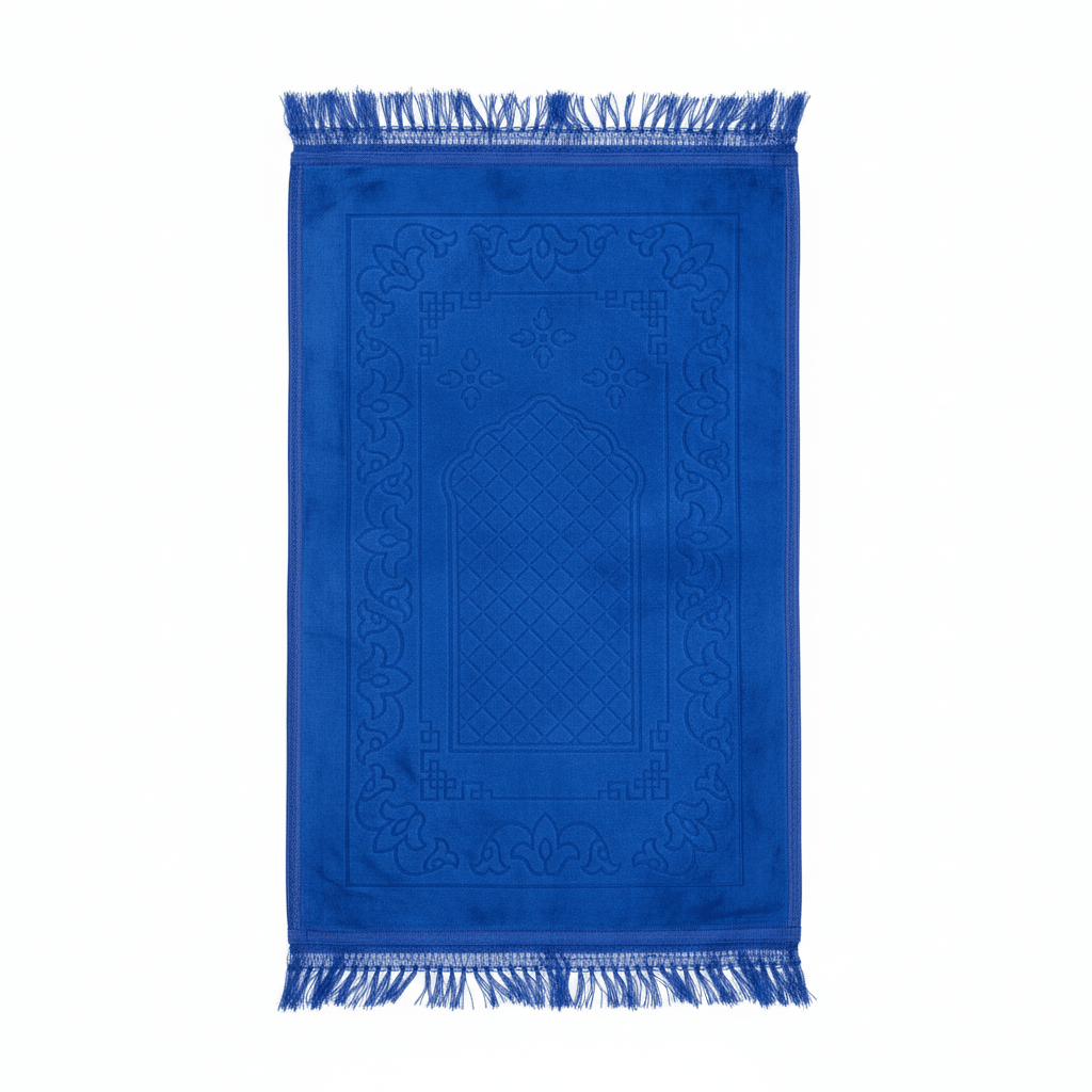 Soft Velvet Prayer Mat - 100 × 65 cm - Brown / Red / Blue - Al Kabayel Discount CentreSoft Velvet Prayer Mat - 100 × 65 cm - Brown / Red / BluePrayer MatsAKDCAl Kabayel Discount Centre