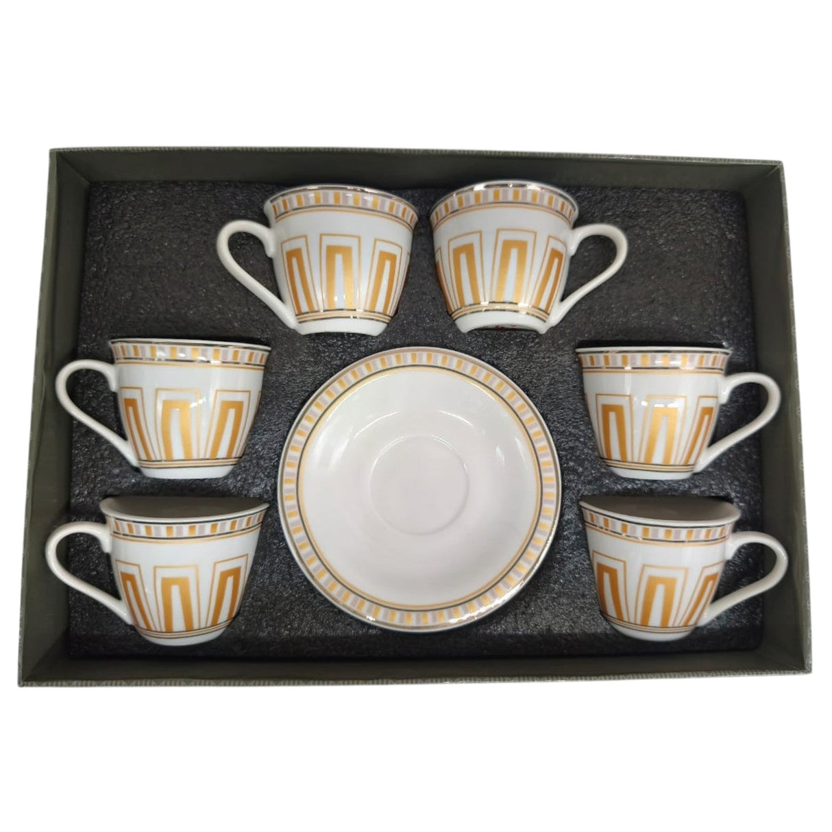 Solecasa Ceramic Cup and Saucer 12Pcs Set 6 Cups With 6 Saucers - 100ML - Al Kabayel Discount CentreSolecasa Ceramic Cup and Saucer 12Pcs Set 6 Cups With 6 Saucers - 100MLTea CupsSOLECASAAl Kabayel Discount Centre