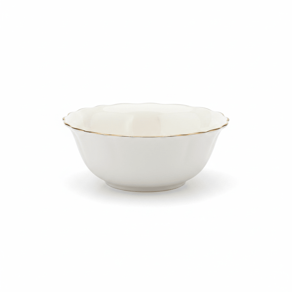 Solecasa Off - White Round Ceramic Bowl with Gold Rim - 4.15 Inch - Al Kabayel Discount CentreSolecasa Off - White Round Ceramic Bowl with Gold Rim - 4.15 InchBowlsSOLECASAAl Kabayel Discount Centre