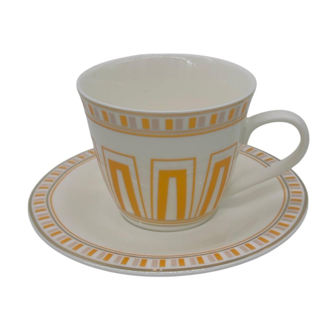 SOLECASA Porcelain Cup and Saucer 6pcs Set 220ml, White/Gold - Al Kabayel Discount CentreSOLECASA Porcelain Cup and Saucer 6pcs Set 220ml, White/GoldTea SetsSOLECASAAl Kabayel Discount Centre