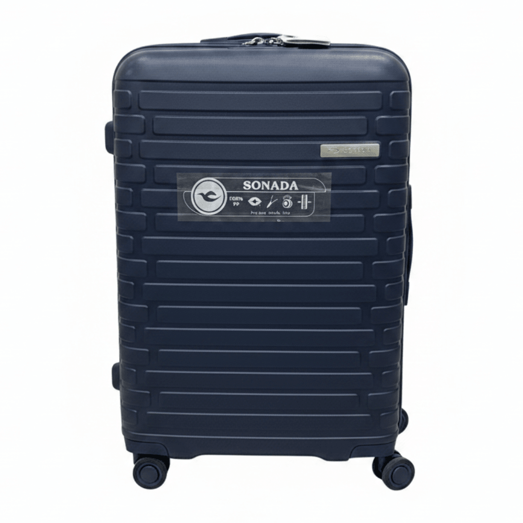 Sonada Navy Blue Hard Shell Trolley Bag – 24 Inch | 100% PP Lightweight Travel Luggage with Spinner Wheels - Al Kabayel Discount CentreSonada Navy Blue Hard Shell Trolley Bag – 24 Inch | 100% PP Lightweight Travel Luggage with Spinner WheelsCabin LuggageSONADAAl Kabayel Discount Centre