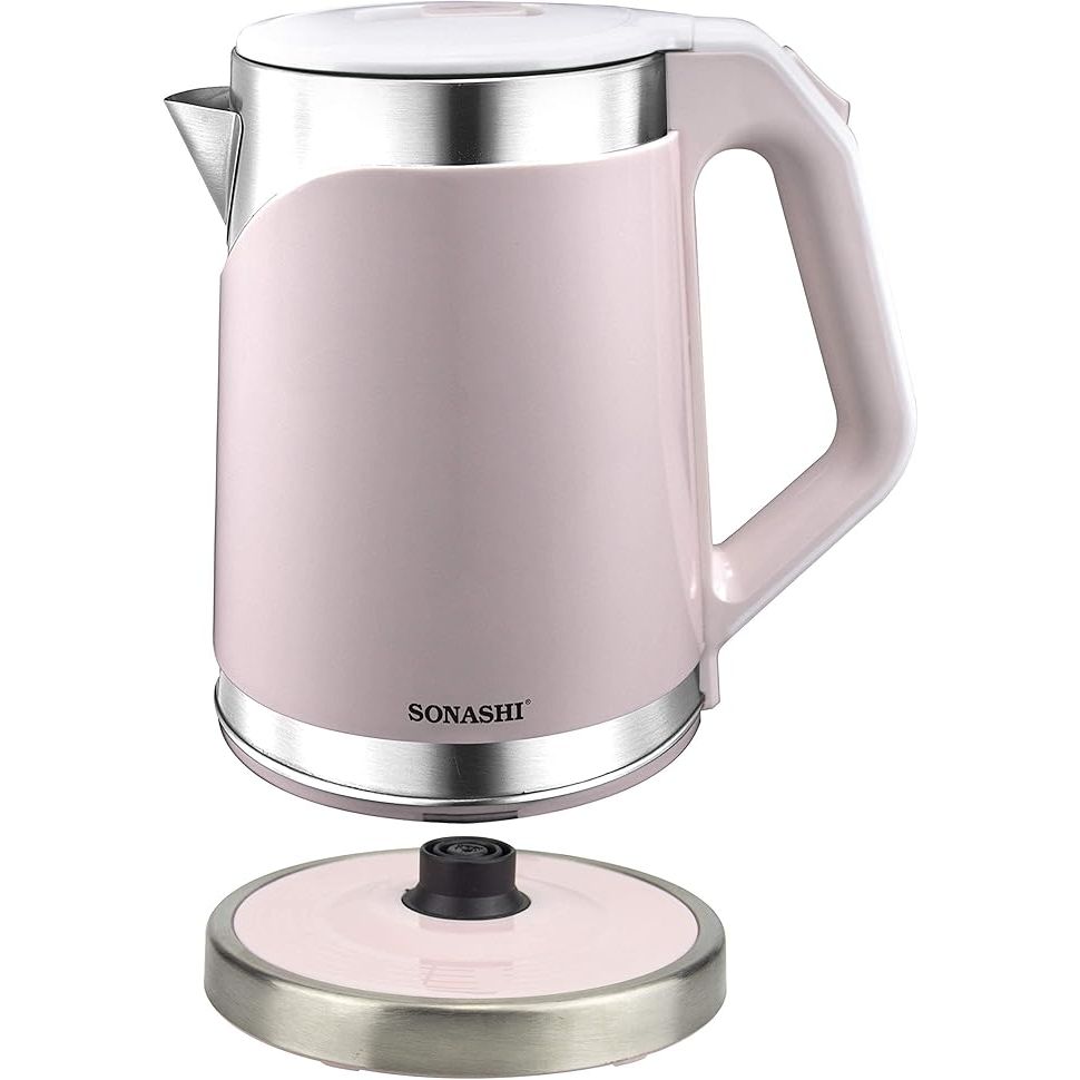 Sonashi 1.8L Stainless Steel Cordless Kettle Pink SKT - 1808 - Al Kabayel Dicount CenterSonashi 1.8L Stainless Steel Cordless Kettle Pink SKT - 1808Electric KettlesSONASHIAl Kabayel Dicount Center