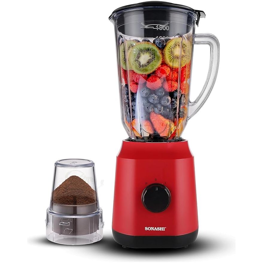 SONASHI 2 in 1 Blender SB - 154 Ð 2 Speed, 650W Countertop Blender Mixer with Overheat Protection, Safety Lock System, 1.8L Unbreakable Jar, Grinding Cup | Kitchen Tools - Al Kabayel Dicount CenterSONASHI 2 in 1 Blender SB - 154 Ð 2 Speed, 650W Countertop Blender Mixer with Overheat Protection, Safety Lock System, 1.8L Unbreakable Jar, Grinding Cup | Kitchen ToolsCountertop BlendersSONASHIAl Kabayel Dicount Center