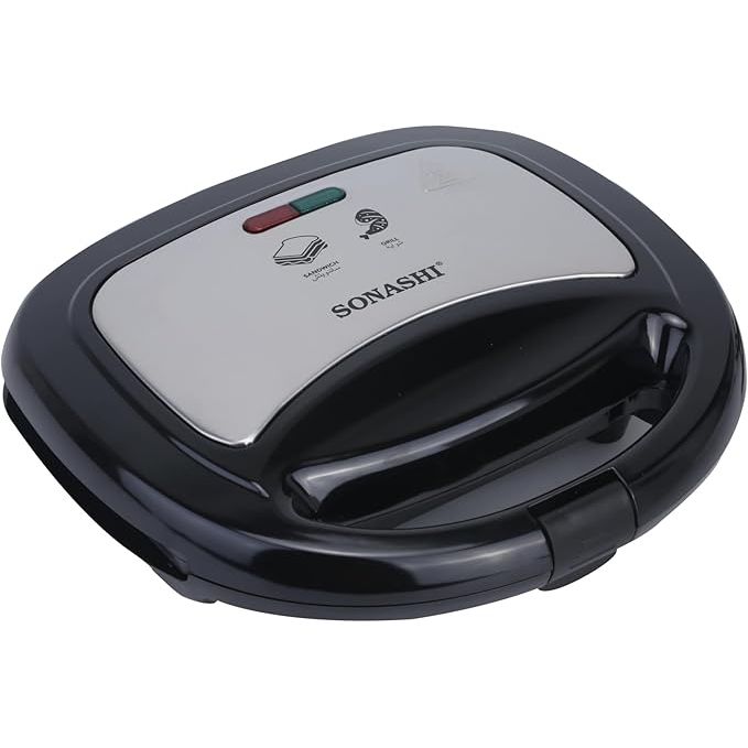 Sonashi 2 Slice Grill Maker Ð Non - Stick, Stainless Steel Sandwich Maker with Handle Locking System, Indicator Light, Overheat Protection 750 W SGT - 883 Black/Silver - Al Kabayel Dicount CenterSonashi 2 Slice Grill Maker Ð Non - Stick, Stainless Steel Sandwich Maker with Handle Locking System, Indicator Light, Overheat Protection 750 W SGT - 883 Black/SilverSandwich Makers & Panini PressesSONASHIAl Kabayel Dicount Center