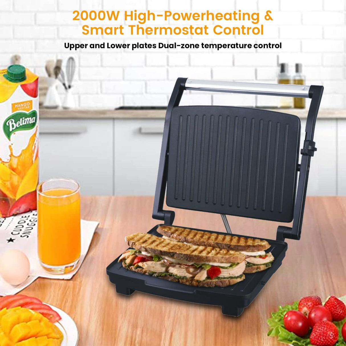 Sonashi 2000W Contact Grill SGT - 854 – 4 Slice Press Grill & Sandwich Maker with Dual Indicator, Temperature Control, Removable Drip Tray | Kitchen Appliance - Al Kabayel Discount CentreSonashi 2000W Contact Grill SGT - 854 – 4 Slice Press Grill & Sandwich Maker with Dual Indicator, Temperature Control, Removable Drip Tray | Kitchen ApplianceElectric Griddles & GrillsSONASHIAl Kabayel Discount Centre