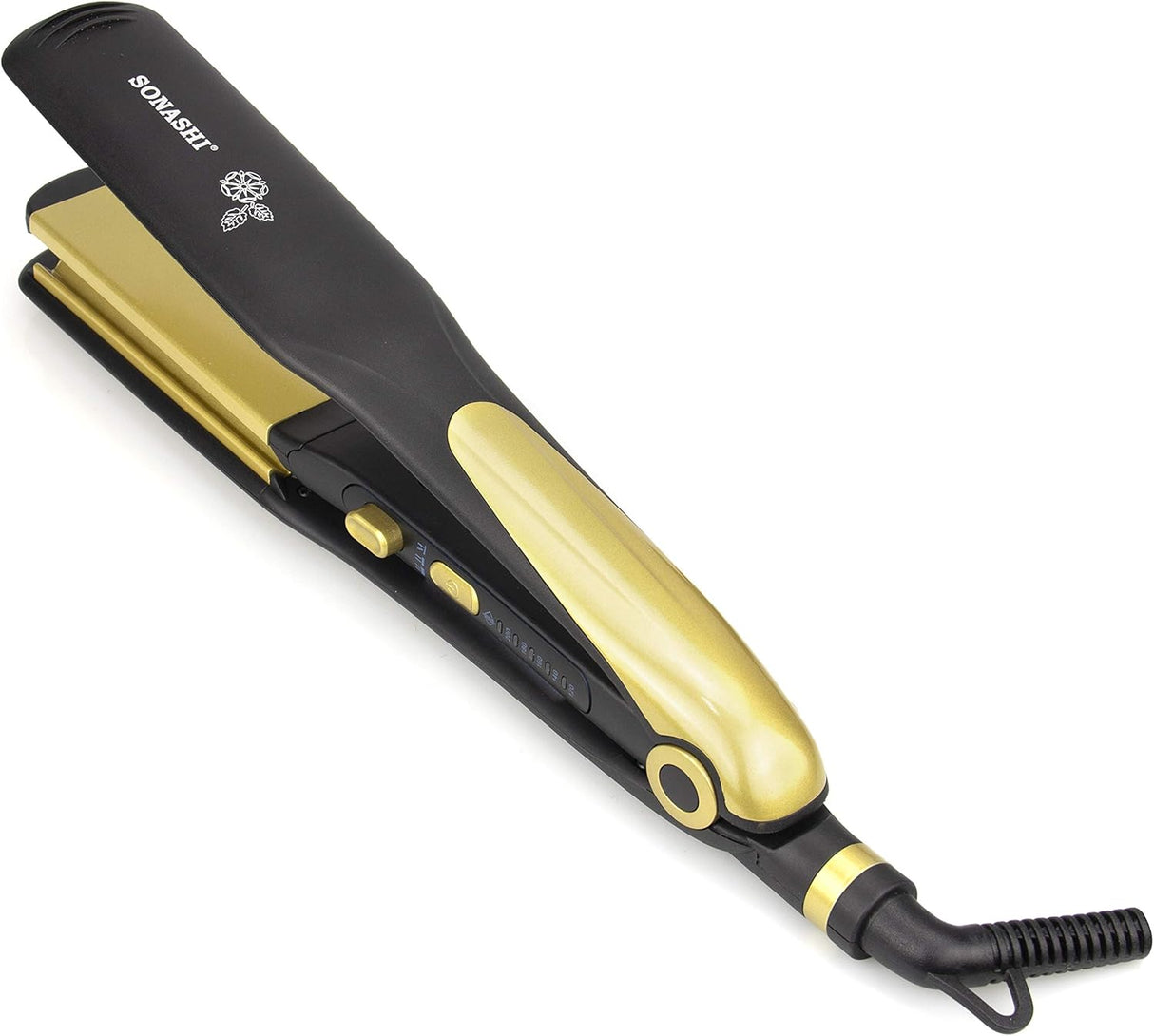 Sonashi 2in1 Hair Straightener & Crimper with Ceramic Coating Plates, Crimper Plate for Creating Waves, Temperature Control & LED Indicator, Versatile Straightening, Hair Iron 70W SHS - 2082 Black/Gold - Al Kabayel Discount CentreSonashi 2in1 Hair Straightener & Crimper with Ceramic Coating Plates, Crimper Plate for Creating Waves, Temperature Control & LED Indicator, Versatile Straightening, Hair Iron 70W SHS - 2082 Black/GoldHair StraightenerSONASHIAl Kabayel Discount Centre