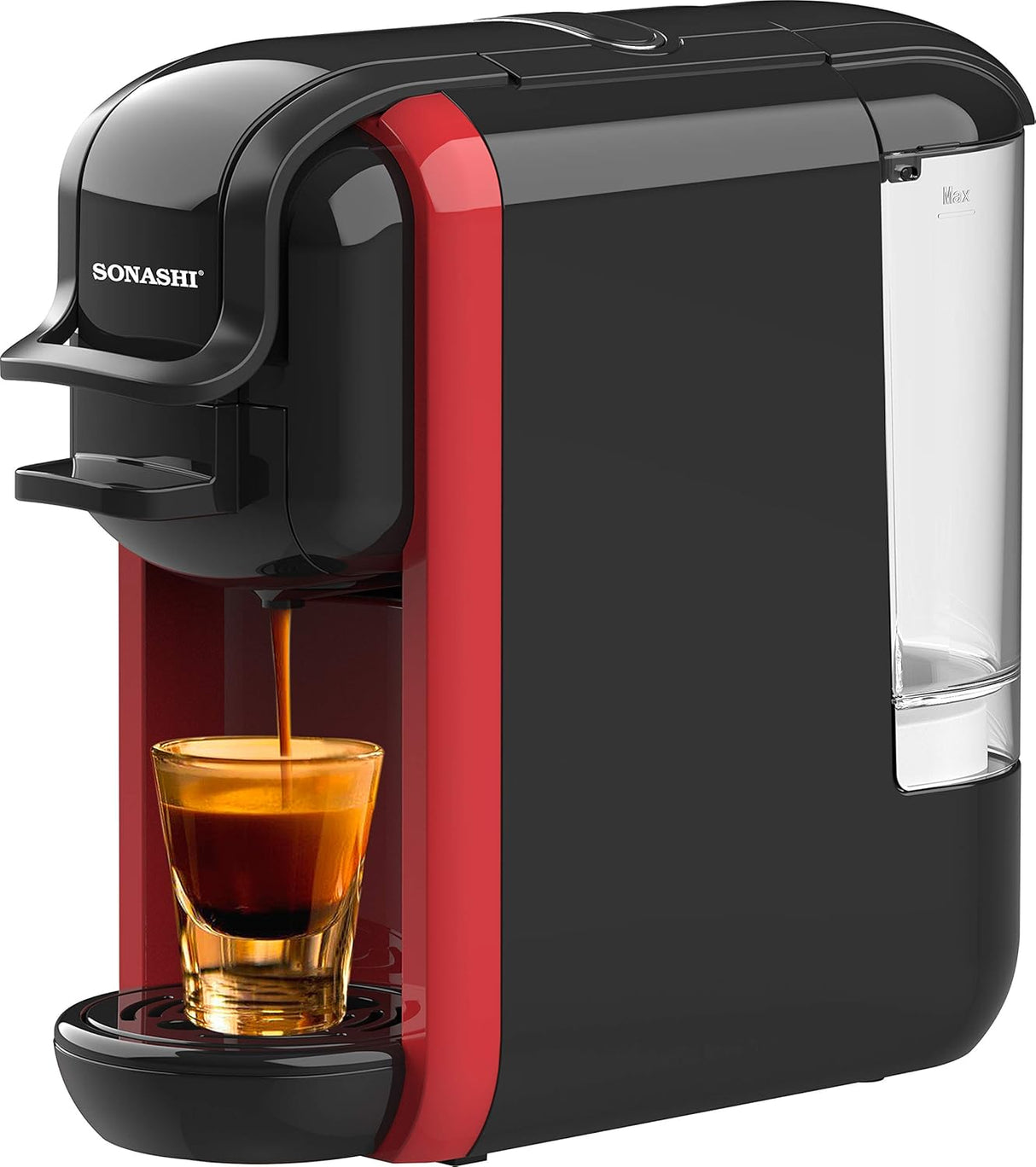 Sonashi 3 in 1 Multifunction Espresso Coffee Machine, 1450W Coffee Maker with 600ML Detachable Water Tank, 3 Optional Adaptors, Auto Shut Off, SCM - 4969 Red - Al Kabayel Discount CentreSonashi 3 in 1 Multifunction Espresso Coffee Machine, 1450W Coffee Maker with 600ML Detachable Water Tank, 3 Optional Adaptors, Auto Shut Off, SCM - 4969 RedCoffee MakersSONASHIAl Kabayel Discount Centre