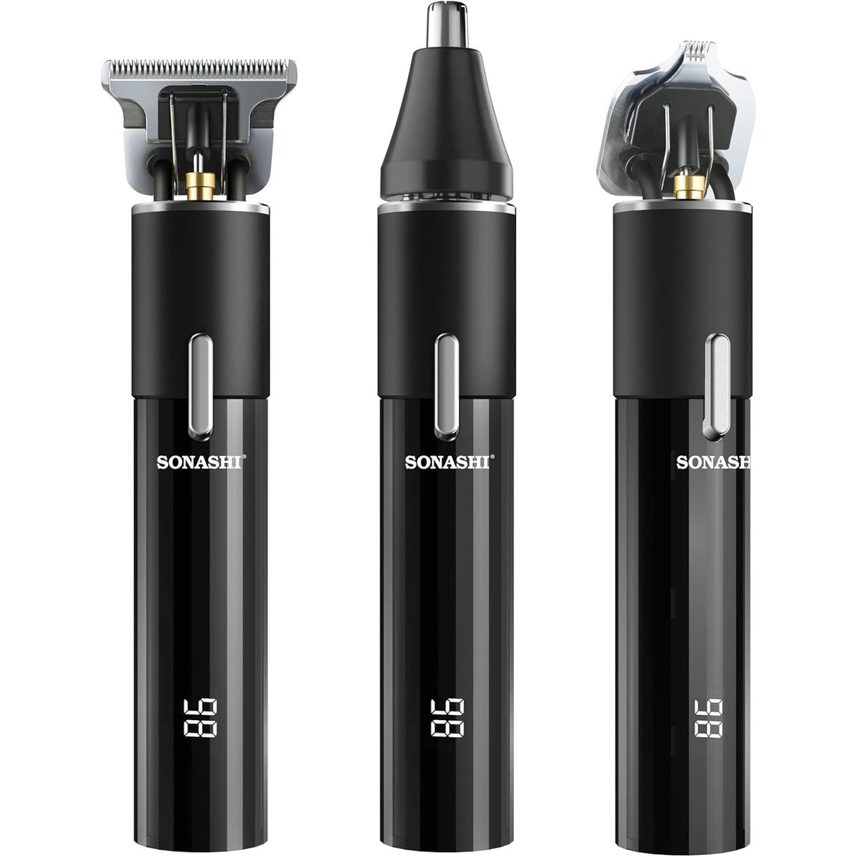 Sonashi 6 - in - 1 Rechargeable Hair Clipper Set - Trimmer/Shaver/Nose Trimmer Stainless Steel Blades For Easy Cutting And LCD Display, Use Time - 2 Hours SHC - 1064 Black - Al Kabayel Dicount CenterSonashi 6 - in - 1 Rechargeable Hair Clipper Set - Trimmer/Shaver/Nose Trimmer Stainless Steel Blades For Easy Cutting And LCD Display, Use Time - 2 Hours SHC - 1064 BlacktrimmerSONASHIAl Kabayel Dicount Center