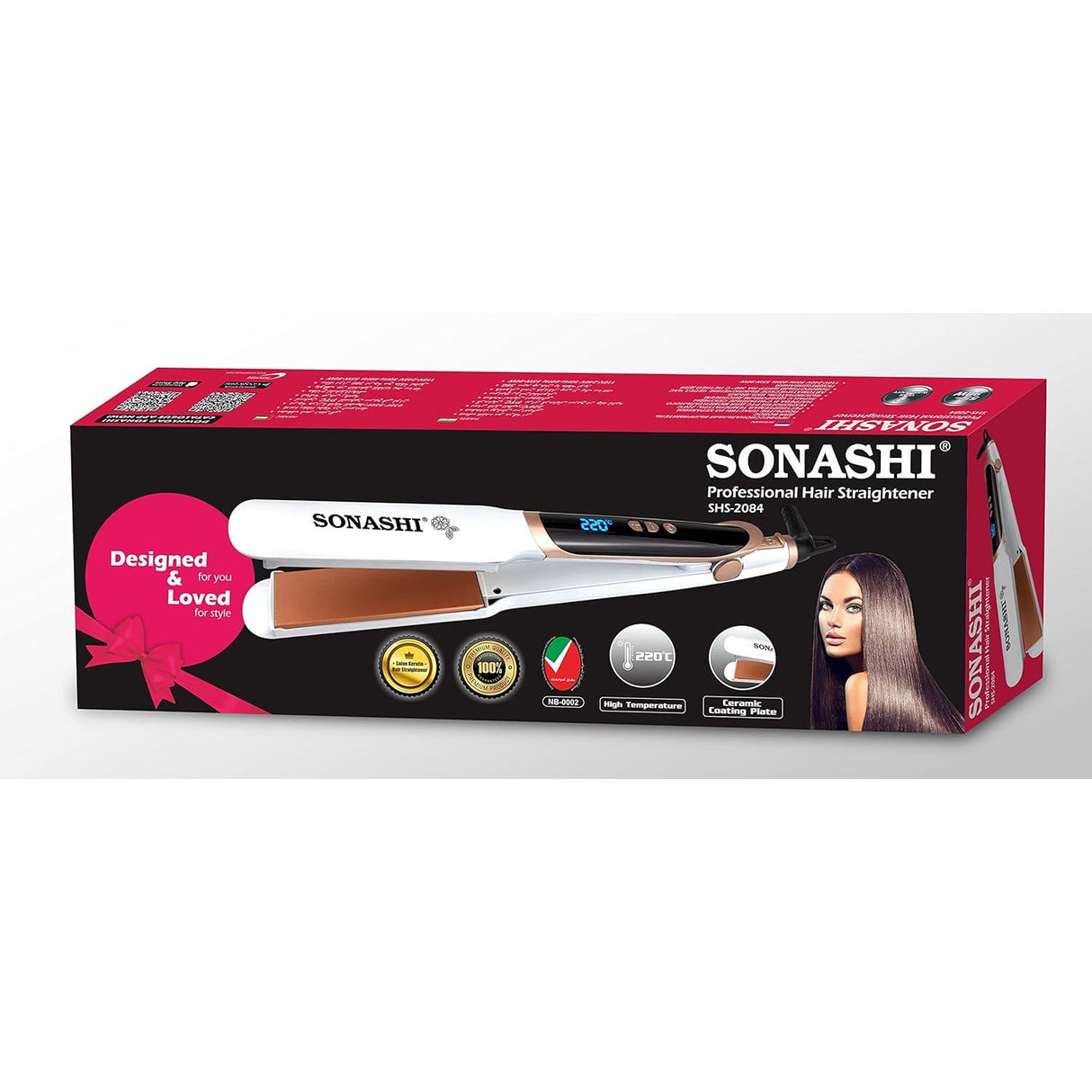Sonashi Digital Ceramic Hair Straightener SHS - 2084 - Al Kabayel Dicount CenterSonashi Digital Ceramic Hair Straightener SHS - 2084hair straigthnerSONASHIAl Kabayel Dicount Center