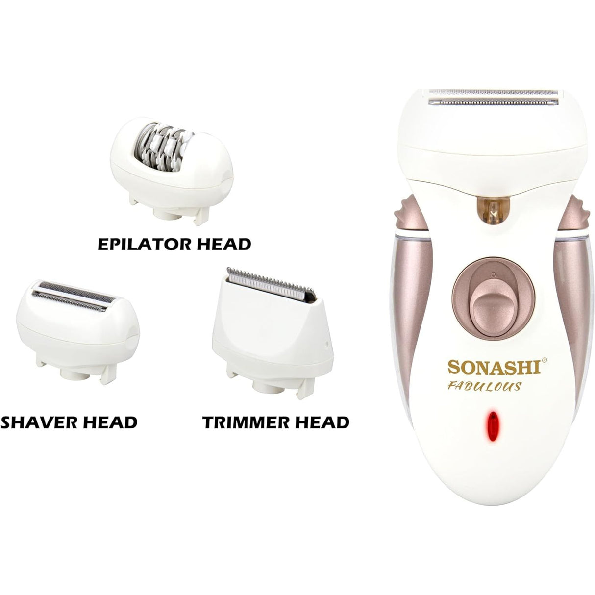 Sonashi Fabulous Epilator and Trimmer SLD - 824 - Washable Epilator w/ 3 Attachments, Stainless Steel Blades, LED Light | Personal Care - Al Kabayel Dicount CenterSonashi Fabulous Epilator and Trimmer SLD - 824 - Washable Epilator w/ 3 Attachments, Stainless Steel Blades, LED Light | Personal CaretrimmerSONASHIAl Kabayel Dicount Center
