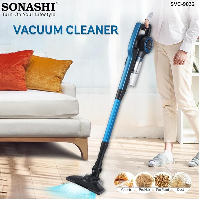 SONASHI Handheld Stick Vacuum Cleaner 0.9 L 600W SVC - 9032 - Al Kabayel Discount CentreSONASHI Handheld Stick Vacuum Cleaner 0.9 L 600W SVC - 9032Vacuum CleanersSONASHIAl Kabayel Discount Centre