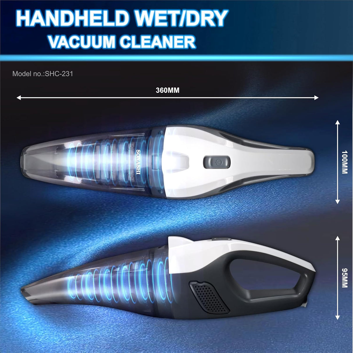 Sonashi Handheld Vacuum Cleaner, Compact Cordless Design for Home & Car Cleaning - Al Kabayel Discount CentreSonashi Handheld Vacuum Cleaner, Compact Cordless Design for Home & Car CleaningVacuum CleanersSONASHIAl Kabayel Discount Centre