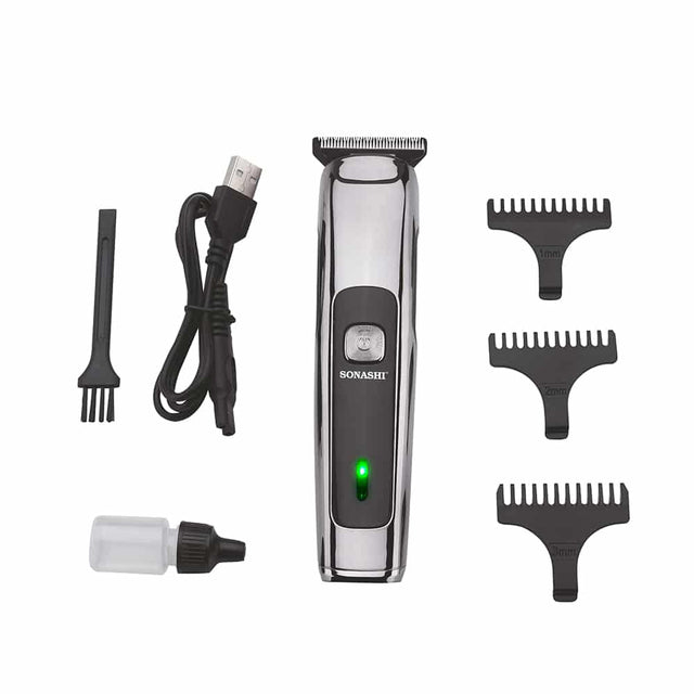 SONASHI Rechargeable Hair Clipper, Stainless Steel blade, 3 Comb Attachment - SHC - 1043N - Al Kabayel Discount CentreSONASHI Rechargeable Hair Clipper, Stainless Steel blade, 3 Comb Attachment - SHC - 1043NPersonal Care & Styling ToolsSONASHIAl Kabayel Discount Centre