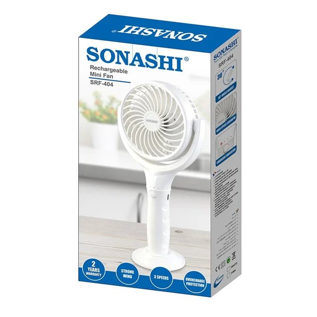 Sonashi Rechargeable Mini Fan SRF-404 (Pink/White) - Al Kabayel Discount CentreSonashi Rechargeable Mini Fan SRF-404 (Pink/White)Mini FansSONASHIAl Kabayel Discount Centre