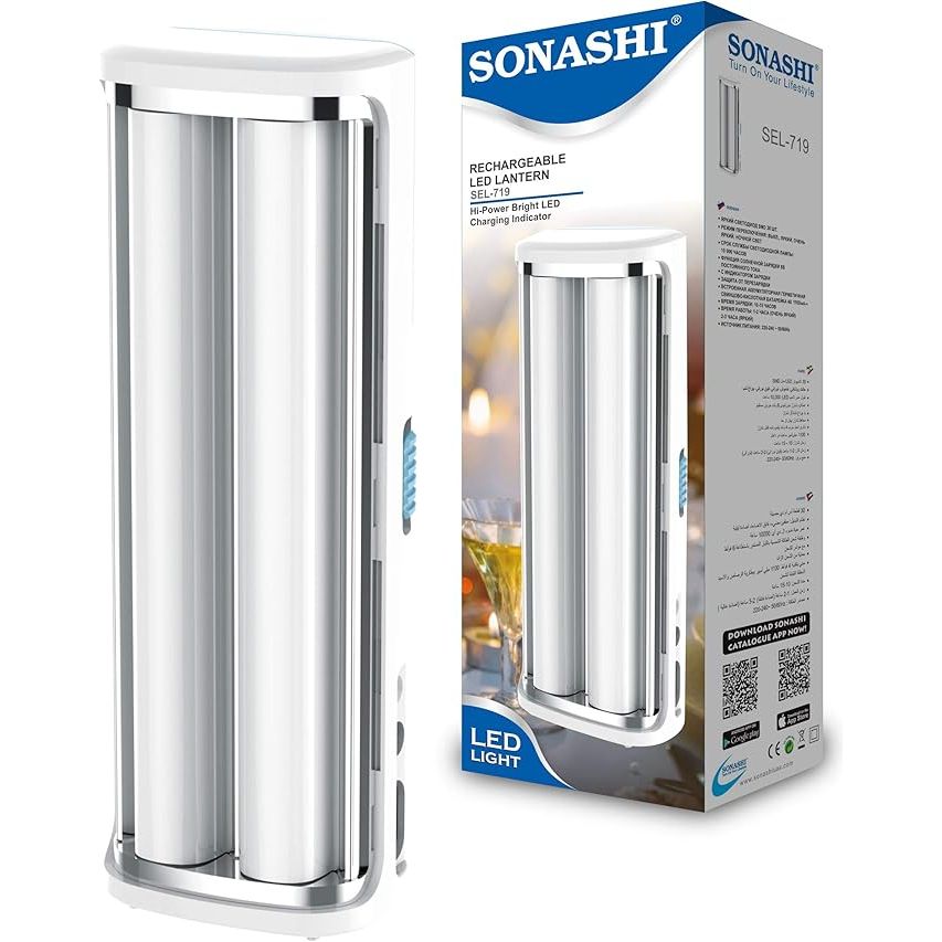 SONASHI SEL - 719 Rechargeable Emergency Lantern Ð Sonashi Emergency Light w/ Bright LED Light, Charge Indicator, Built - in Battery | Emergency Lantern | Lighting - Al Kabayel Dicount CenterSONASHI SEL - 719 Rechargeable Emergency Lantern Ð Sonashi Emergency Light w/ Bright LED Light, Charge Indicator, Built - in Battery | Emergency Lantern | LightingtorchSONASHIAl Kabayel Dicount Center