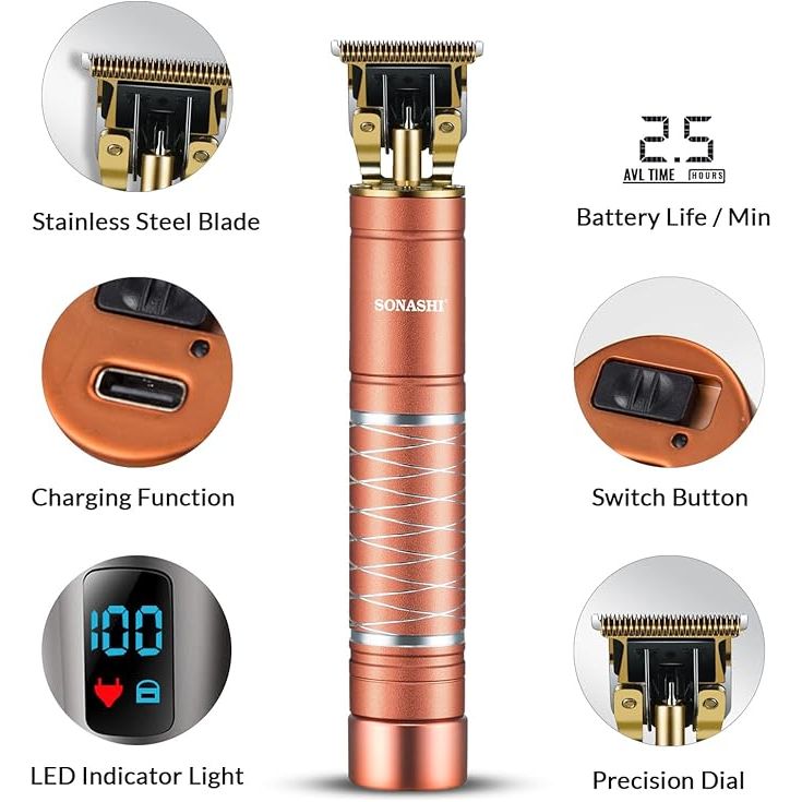 Sonashi SHC - 1058 Rechargeable Hair Clipper w/ 4 Plastic Combs, Cleaning Brush, Oil Bottle, USB Cable | Cordless Hair Clipper | Home Appliance - Al Kabayel Dicount CenterSonashi SHC - 1058 Rechargeable Hair Clipper w/ 4 Plastic Combs, Cleaning Brush, Oil Bottle, USB Cable | Cordless Hair Clipper | Home AppliancetrimmerSONASHIAl Kabayel Dicount Center