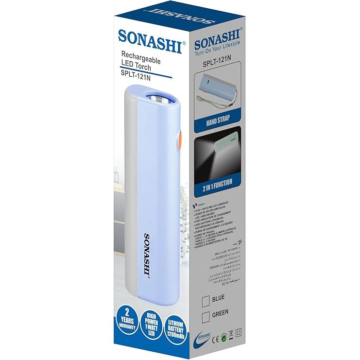 SONASHI SPLT - 121N 2 in 1 Rechargeable Emergency Lantern Ð Blue, Multifunctional Sonashi Emergency Light Torch w/ Solar Charging, 1 x Front SMD LED, 24 x Side SMD LED, Charge Indicator - Al Kabayel Dicount CenterSONASHI SPLT - 121N 2 in 1 Rechargeable Emergency Lantern Ð Blue, Multifunctional Sonashi Emergency Light Torch w/ Solar Charging, 1 x Front SMD LED, 24 x Side SMD LED, Charge IndicatortorchSONASHIAl Kabayel Dicount Center