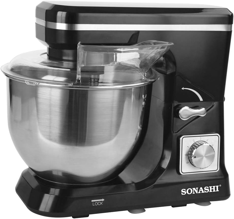 Sonashi Stand Mixer SMX - 140 - 1000W, 6 Speeds Counter Top Mixer Stand w/ 5L Detachable Bowl, Pulse Control, Overheat Protection | Kitchen Appliances - Al Kabayel Discount CentreSonashi Stand Mixer SMX - 140 - 1000W, 6 Speeds Counter Top Mixer Stand w/ 5L Detachable Bowl, Pulse Control, Overheat Protection | Kitchen AppliancesBlenders, Mixers & Food ProcessorsSONASHIAl Kabayel Discount Centre