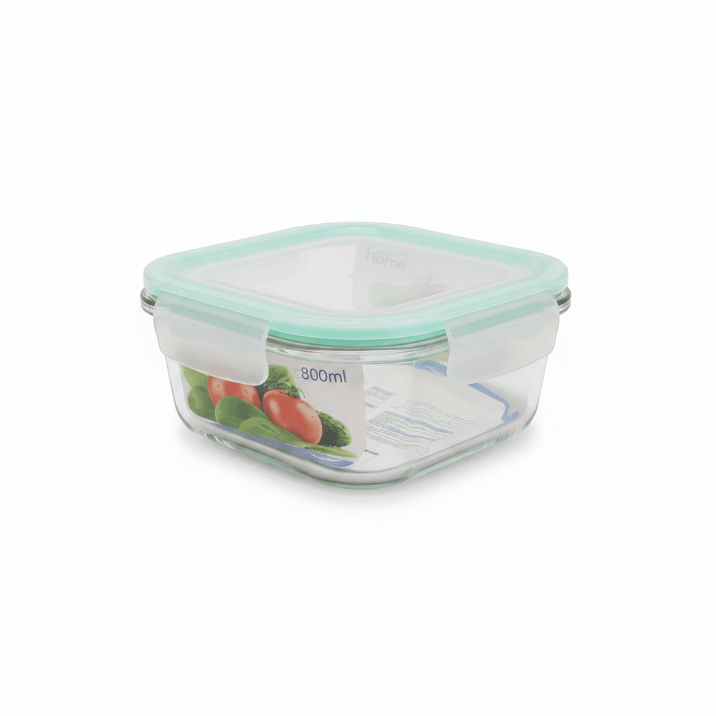 Spanis Home Square Glass Lunch Box with Airtight Clip Lid - 800ml - Al Kabayel Discount CentreSpanis Home Square Glass Lunch Box with Airtight Clip Lid - 800mlLunch BoxSPANIS HOMEAl Kabayel Discount Centre