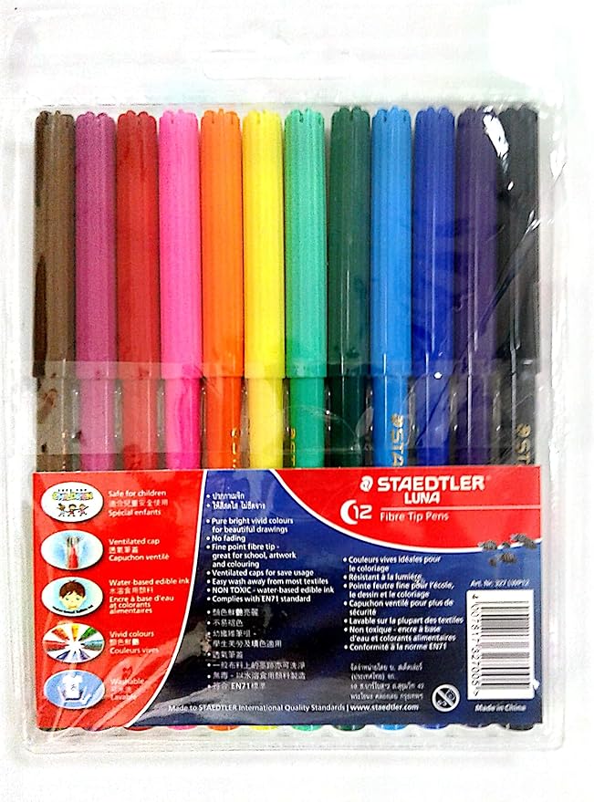 Staedtler Fiber Tip Pen 12 - Pieces Set, Multicolour - Al Kabayel Discount CentreStaedtler Fiber Tip Pen 12 - Pieces Set, MulticolourColor PencilsSTAEDTLERAl Kabayel Discount Centre