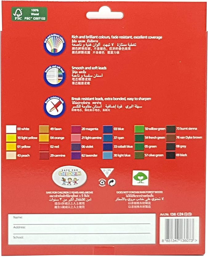 Staedtler Luna 24Color Pencil 136 - LC24 - Al Kabayel Discount CentreStaedtler Luna 24Color Pencil 136 - LC24Color PencilsSTAEDTLERAl Kabayel Discount Centre